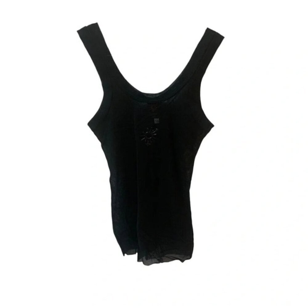 NWOT Jean Paul Gaultier Soleil Rare Vintage Black Mesh Tank Top XS
